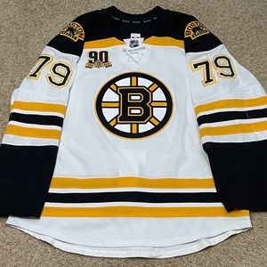Reebok David Warsofsky Boston Bruins Game Worn Jersey White 56